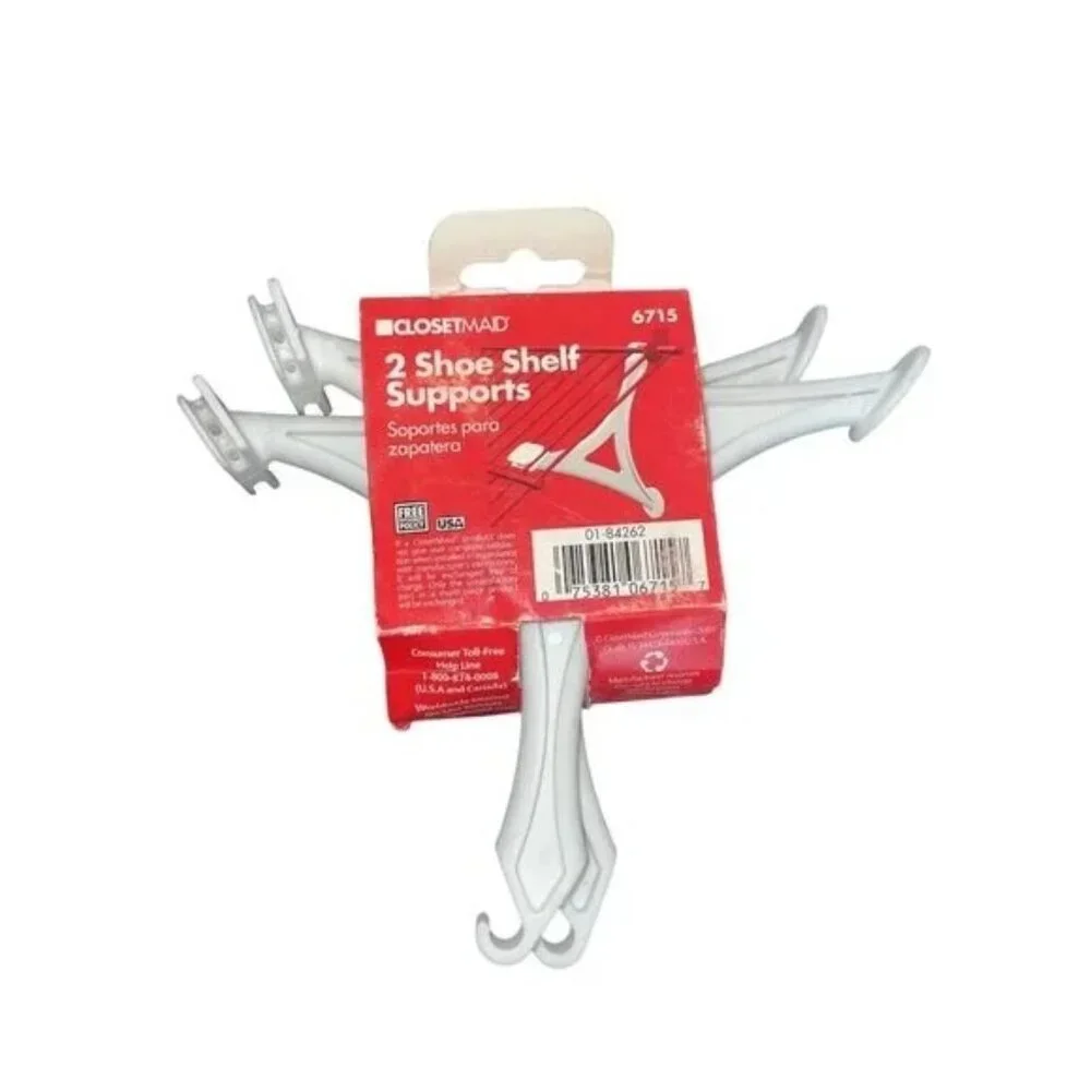2 ClosetMaid 6715 Shoe Shelf Rack Supports New white discontinued